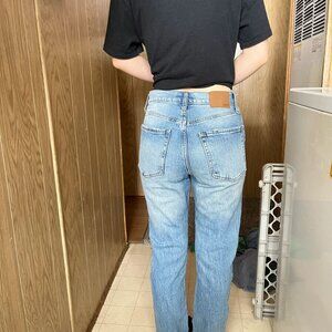 Aeropostale 90s Super High Rise Straight Jeans Light Wash Size 0